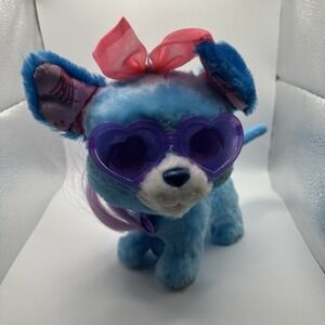 FurReal Rockalots Walksalot Blue Dog Bow Sunglasses  Moves Sound Moti